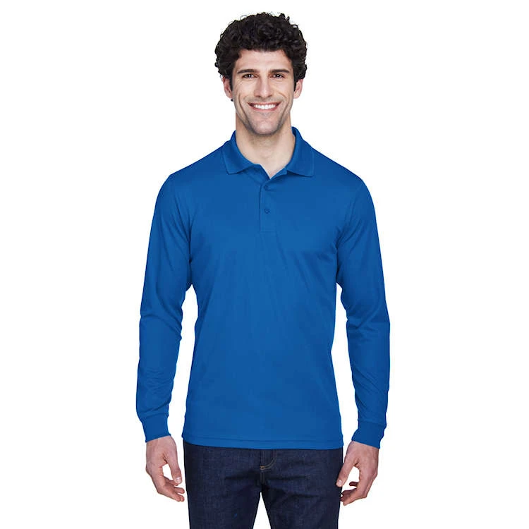 Core 365 Men's Pinnacle Performance Long-Sleeve Piqué Polo Core 365 Men's Pinnacle Performance Long-Sleeve Piqué Polo -Allseasons Uniforms Shop AC88192
