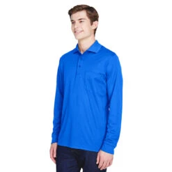 Core 365 Adult Pinnacle Performance Long-Sleeve Piqué Polo With Pocket -Allseasons Uniforms Shop AC88192P@3