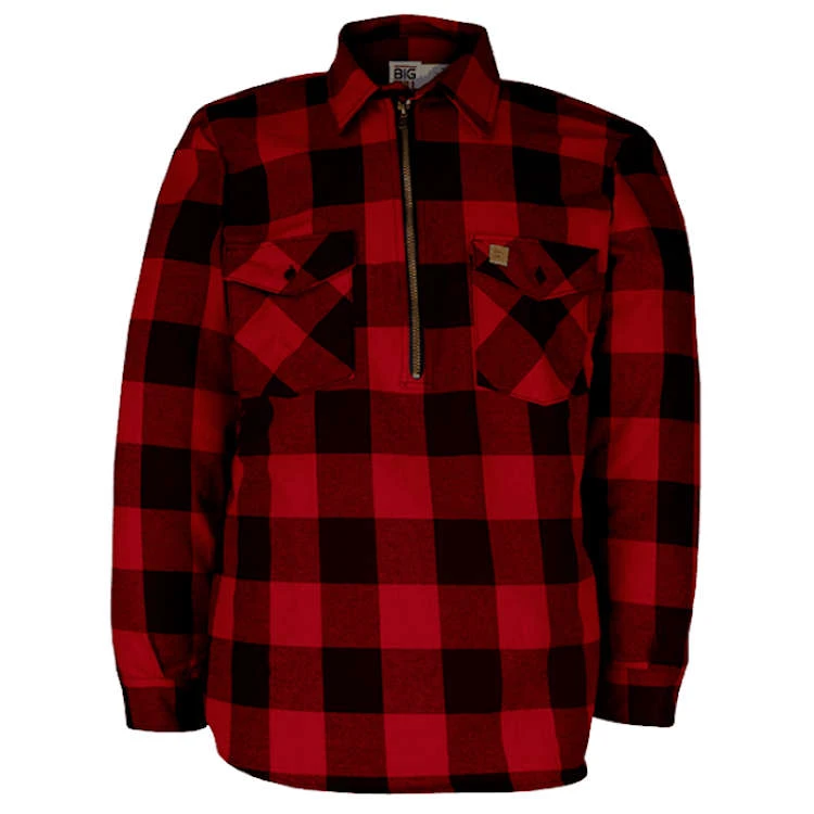 Big Bill Long-Sleeve Premium Flannel Shirt With Half-Zip Big Bill Long-Sleeve Premium Flannel Shirt With Half-Zip -Allseasons Uniforms Shop BB123