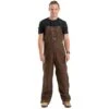 Berne Traditional Washed Insulated Bib Overall Quilt Lined Zip To Knee