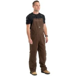 Berne Traditional Washed Insulated Bib Overall Quilt Lined Zip To Knee 2 Berne Traditional Washed Insulated Bib Overall Quilt Lined Zip To Knee -Allseasons Uniforms Shop BEB213@1