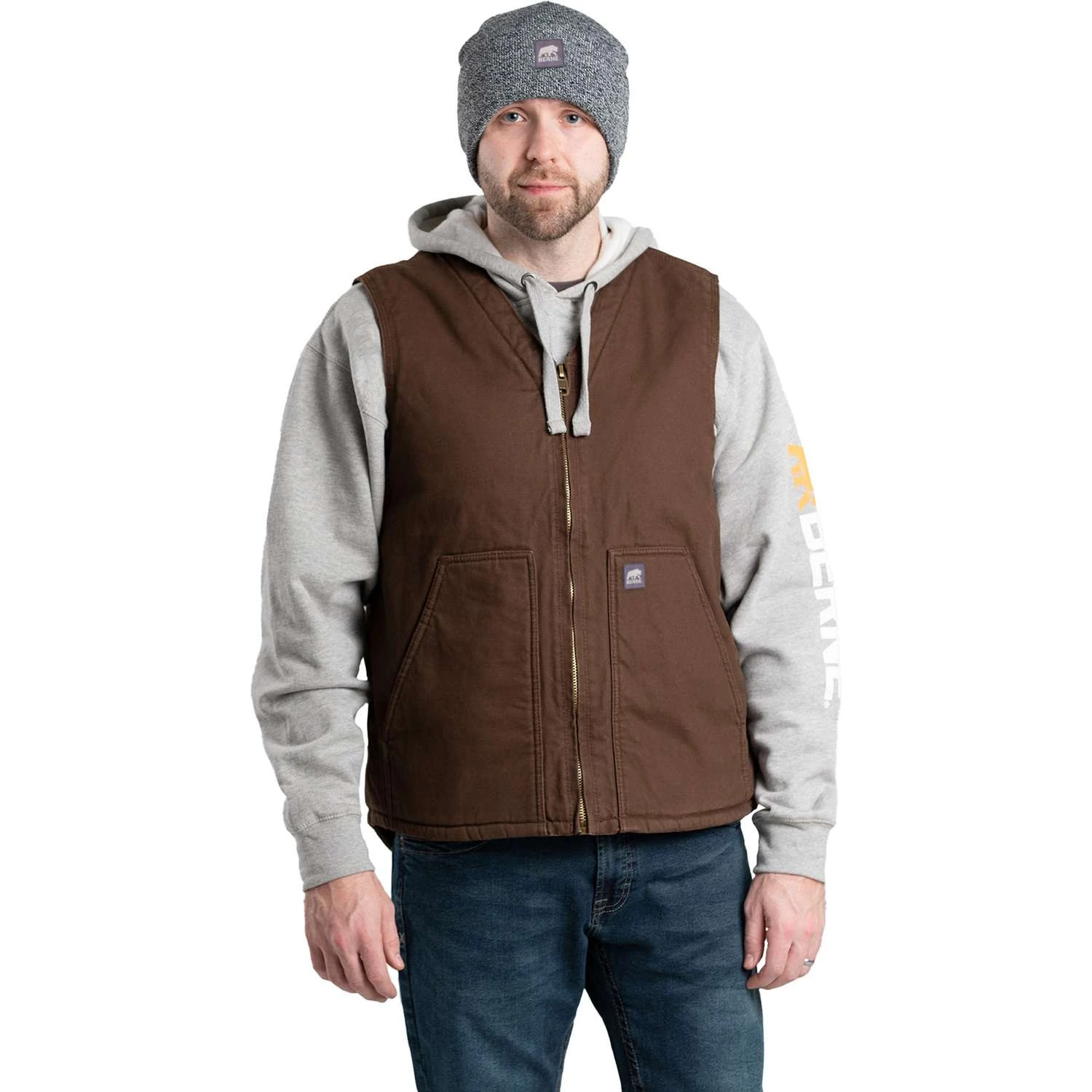 Berne V-Neck Vest Sherpa Lined Berne V-Neck Vest Sherpa Lined -Allseasons Uniforms Shop BEVW531