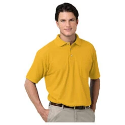 Blue Generation Men's Teflon Pique Polo With Pocket