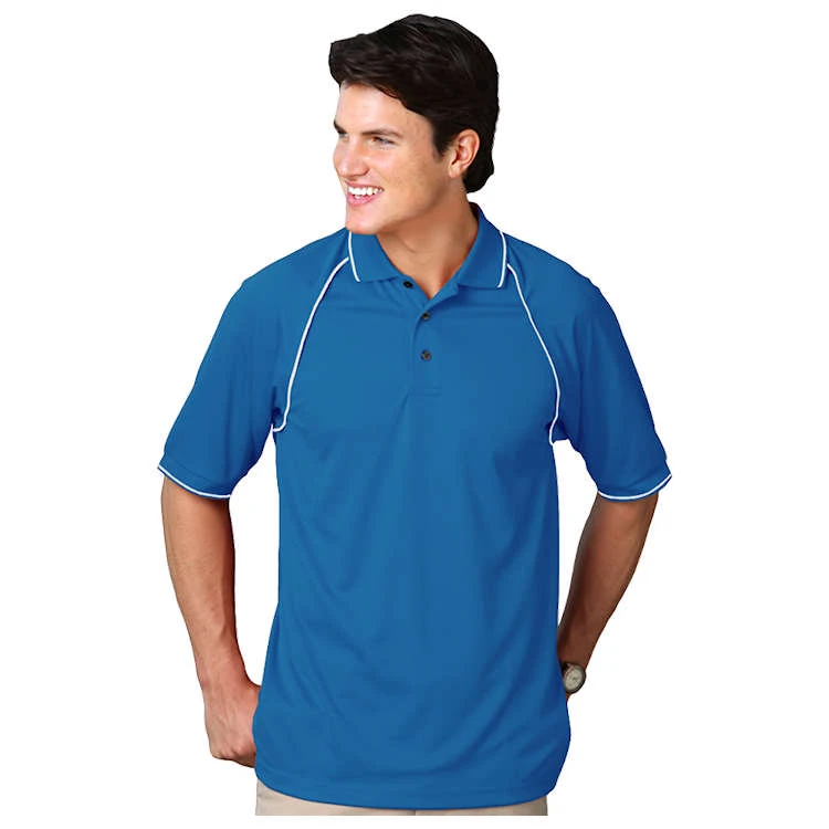 Blue Generation Men's Wicking Contrast Piping Short Sleeve Polo Blue Generation Men's Wicking Contrast Piping Short Sleeve Polo -Allseasons Uniforms Shop BG7220