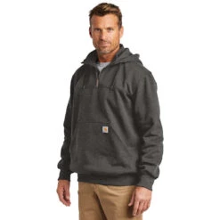 Carhartt Rain Defender Paxton Heavyweight Hooded Zip Mock Sweatshirt -Allseasons Uniforms Shop CA100617@4