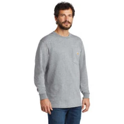 Carhartt Long Sleeve Workwear Crewneck T-Shirt 4 Carhartt Long Sleeve Workwear Crewneck T-Shirt -Allseasons Uniforms Shop CAK126@4
