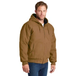 CornerStone® Washed Duck Cloth Insulated Hooded Work Jacket 3 CornerStone® Washed Duck Cloth Insulated Hooded Work Jacket -Allseasons Uniforms Shop CSCSJ41@3