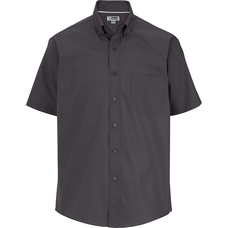 Edwards Men's Short Sleeve Lightweight Button Down Collar Poplin Shirt Edwards Men's Short Sleeve Lightweight Button Down Collar Poplin Shirt -Allseasons Uniforms Shop ED1245