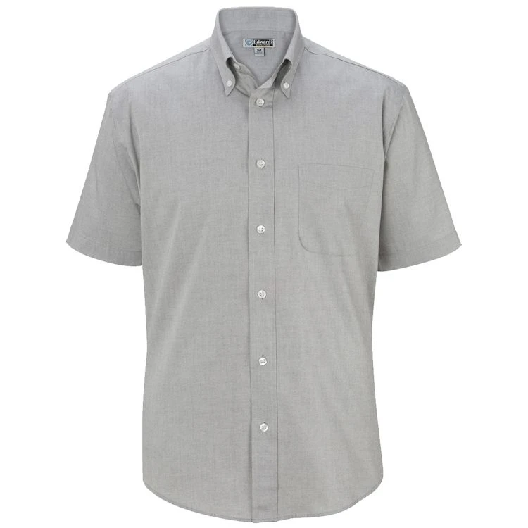 Edwards Men's Pinpoint Oxford Button Down Collar Short Sleeve Shirt Edwards Men's Pinpoint Oxford Button Down Collar Short Sleeve Shirt -Allseasons Uniforms Shop ED1925