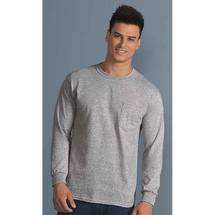 Gildan DryCotton Long Sleeve T-Shirt with Pocket Gildan DryCotton Long Sleeve T-Shirt With Pocket -Allseasons Uniforms Shop GD2410