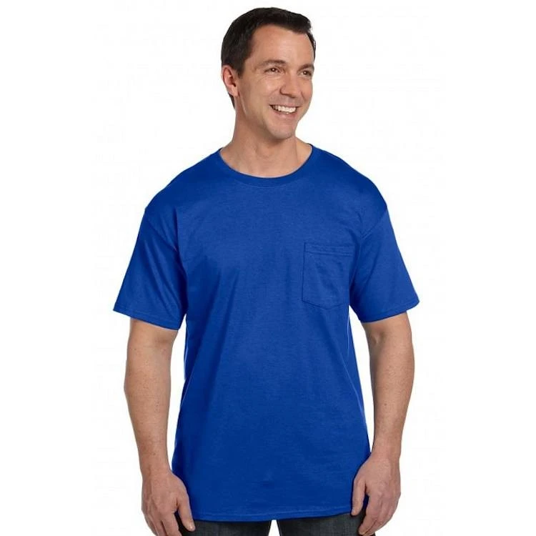 Hanes Beefy-T Tee Shirt with Pocket Hanes Beefy-T Tee Shirt With Pocket -Allseasons Uniforms Shop HA5190