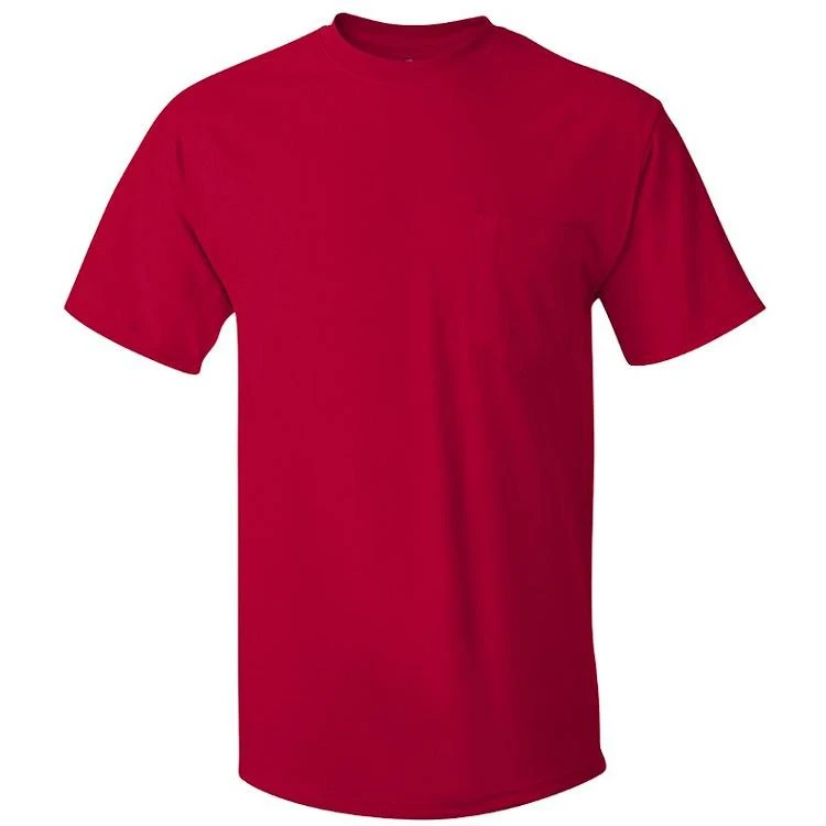 Hanes Tagless 6.0 oz. T-Shirt with Pocket Hanes Tagless 6.0 Oz. T-Shirt With Pocket -Allseasons Uniforms Shop HA5590@1