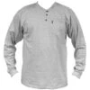 Key Heavyweight 3-Button Henley Pocket T-Shirt, Long Sleeve