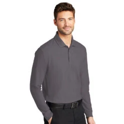 Port Authority® Long Sleeve Core Classic Pique Polo -Allseasons Uniforms Shop PAK100LS@2