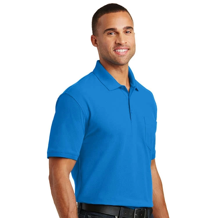 Port Authority® Core Classic Pique Pocket Polo Port Authority® Core Classic Pique Pocket Polo -Allseasons Uniforms Shop PAK100P@1