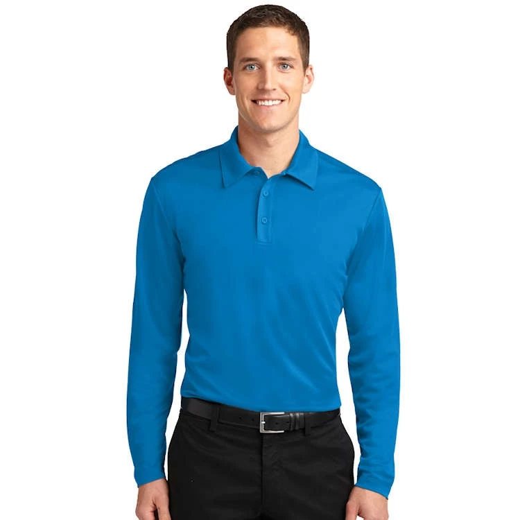 Port Authority® Silk Touch™ Performance Long Sleeve Polo Port Authority® Silk Touch™ Performance Long Sleeve Polo -Allseasons Uniforms Shop PAK540LS