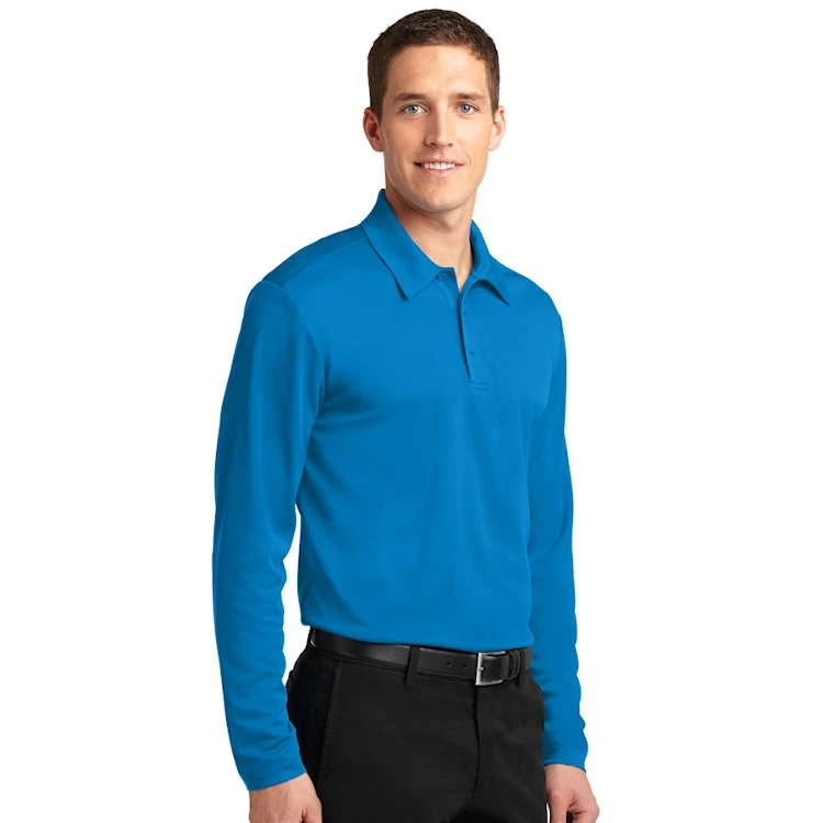 Port Authority® Silk Touch™ Performance Long Sleeve Polo Port Authority® Silk Touch™ Performance Long Sleeve Polo -Allseasons Uniforms Shop PAK540LS@1