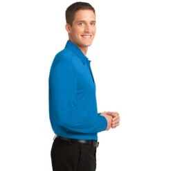 Port Authority® Silk Touch™ Performance Long Sleeve Polo 2 Port Authority® Silk Touch™ Performance Long Sleeve Polo -Allseasons Uniforms Shop PAK540LS@2