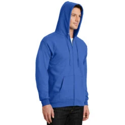 Port & Company® Essential Fleece Full-Zip Hooded Sweatshirt Sweatshirt -Allseasons Uniforms Shop PCPC90ZH@2
