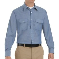 Red Kap Men's Deluxe Western Style Long Sleeve Shirt