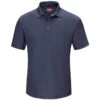 Red Kap Men's Performance Polyester Gripper-Front Knit Polo