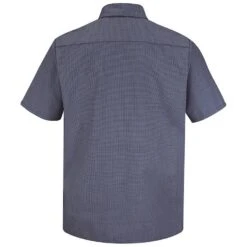 Red Kap Men's Industrial Micro-Check Short Sleeve Work Shirt -Allseasons Uniforms Shop RCSP20C@1