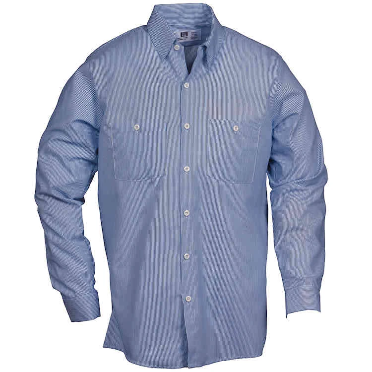 Reed SoftTouch Industrial Stripe Work Long Sleeve Shirt Reed SoftTouch Industrial Stripe Work Long Sleeve Shirt -Allseasons Uniforms Shop RE3470