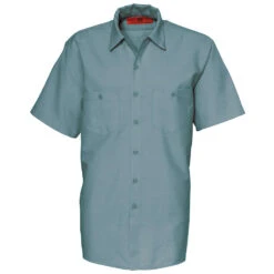 Reed SoftTouch Poplin Industrial Solid Work Short Sleeve Shirt