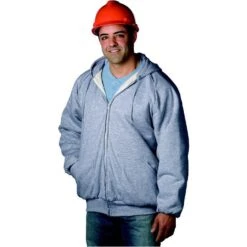 Snap 'n' Wear Thermal Lined, Hooded Sweat Jacket With Zipper Front